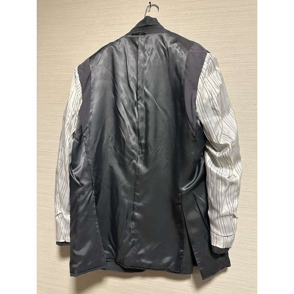 Ralph Ralph Lauren 46XL‎ Sport Coat Silk Wool Gray Houndstooth Check Blazer - Picture 10 of 10